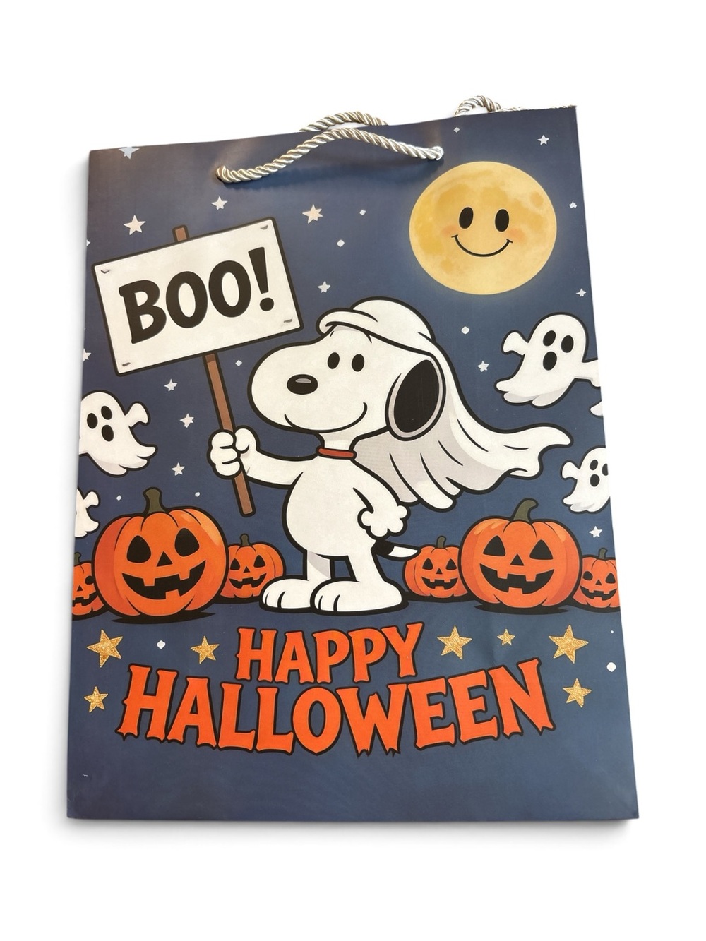 Peanuts Snoopy 'Happy Halloween' Gift Bag - Navy & Orange